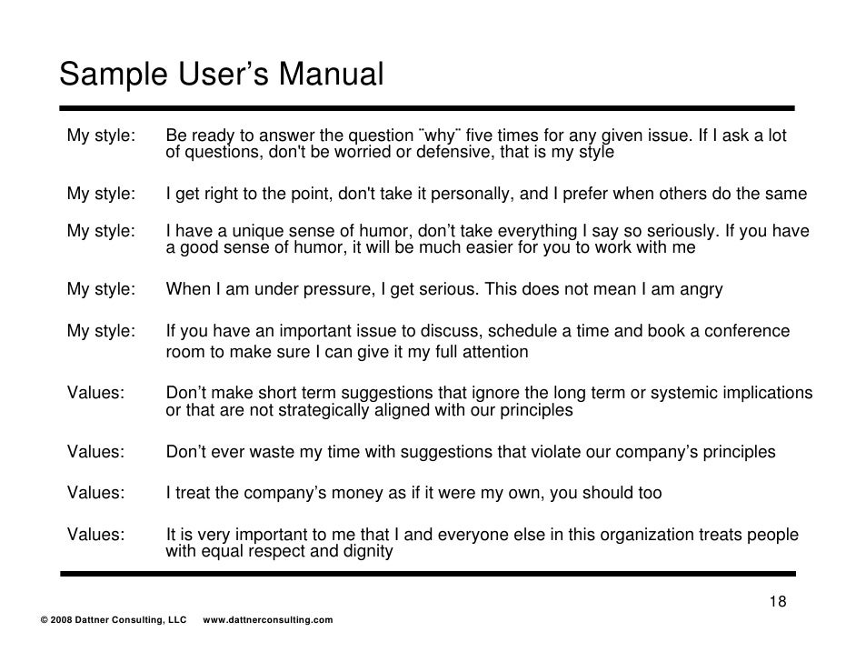 user s manual today manual guide trends sample